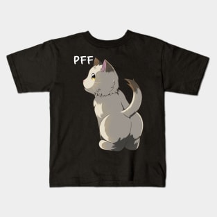 Pff, Cute Cat Butt Kids T-Shirt